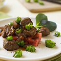 Hoisin-Braised Pork with Grilled Watermelon and Shishito Peppers