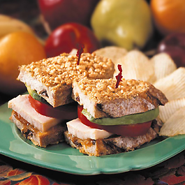 Peanut Crusted Touchdown Turkey Sandwich