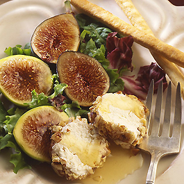 Honey Figs with Goat Cheese and Pecans