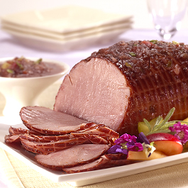 Baked Ham with Sweet 'n Sour Plum Sauce