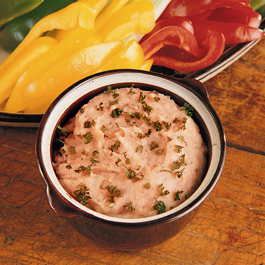 Bacon 'n' Bean Dip with Baked Potato Chips