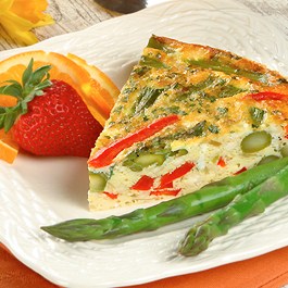 Asparagus Frittata with Red Bell Peppers