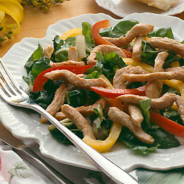 Sweet Peppers and Swiss Chard Turkey Stir-Fry