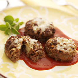 Mini Meatloaves with Wisconsin Asiago Cheese
