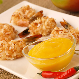 Coconut Shrimp with Ginger Mango Sauce
