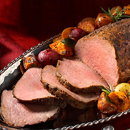 Smoky Paprika Rubbed Beef Tenderloin with Roasted Vegetables