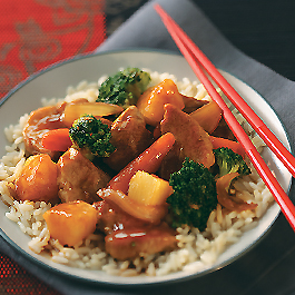 Spicy Stir-Fried Pork Tenderloin with Sweet Potatoes and Broccoli