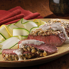 Gorgonzola Crusted Steaks