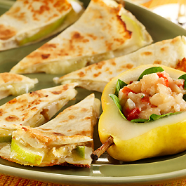 Pear and Brie Quesadilla with Fresh Pear Chutney