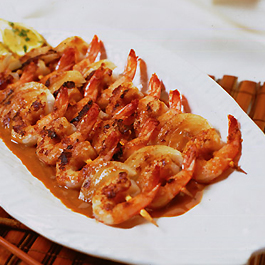 Grilled Shrimp in Peanut Sauce