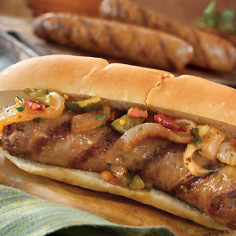 Grilled Brats with Onion Relish