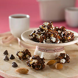 Nutty Chocolate Caramel Corn Clusters