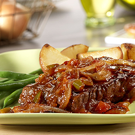 Picante Beef Steaks with Sautéed Onions