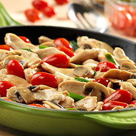 Chicken with Grape Tomatoes & Mushrooms
