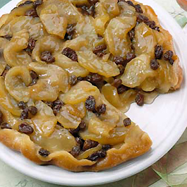Upside Down Raisin Apple Tart
