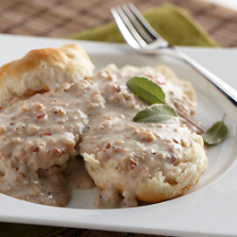 Textured Soy Protein Biscuits and Gravy