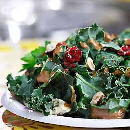 Kale Salad with Hazelnut-Balsamic Vinaigrette
