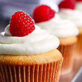 Raspberry Cream Cupcakes with Cream Cheese Frosting