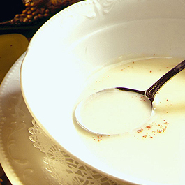 Creamless Potato Soup with Frog Legs and Sumac Berry