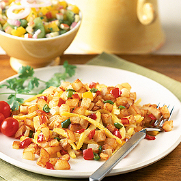 Crispy Southwest Home Fries With Fresh Fruit Salsa