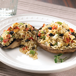 Mediterranean Stuffed Portobello Mushrooms