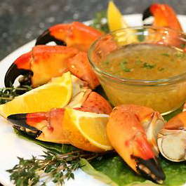 Florida Stone Crab Claws with Orange Horseradish Sauce