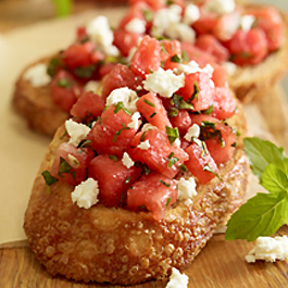 Watermelon Feta Bruschetta