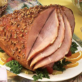 Glazed Ham with Pecan Crust