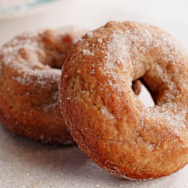 Baked, Spiced Applesauce Doughnuts