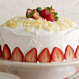 White Chocolate-Strawberry Tres Leches Cake