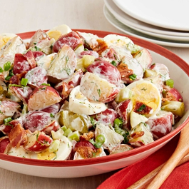 Dill Pickle Potato Salad with Bacon