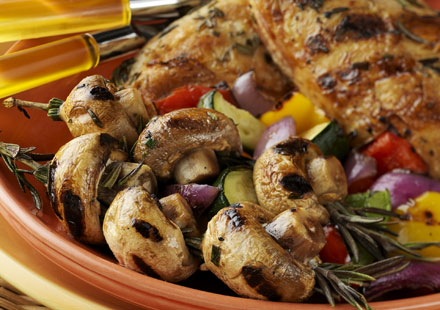Rosemary Chicken and Mushrooms with Mixed Vegetables