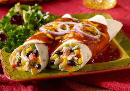 Fiesta Chicken & Black Bean Enchiladas